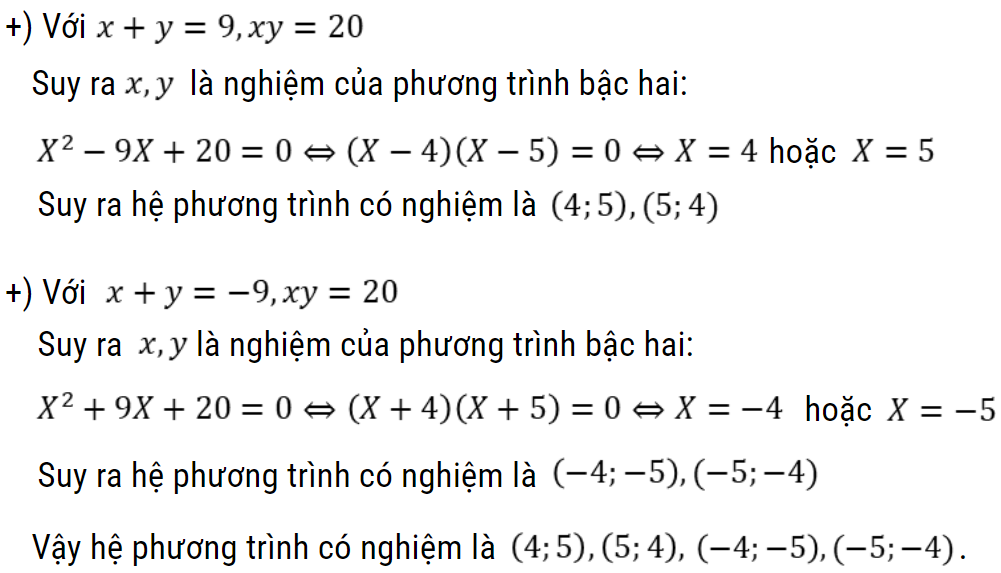 bài toán giải hệ phương trình lớp 9